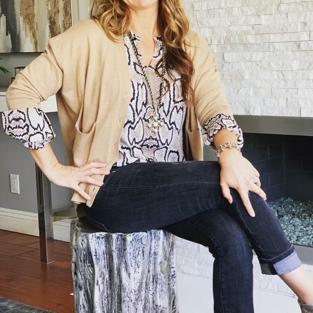CAbi B-Side Cardigan - Size Large